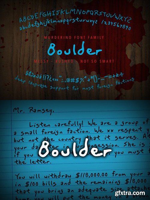 CM - Murderino Boulder Script Typeface 1593051