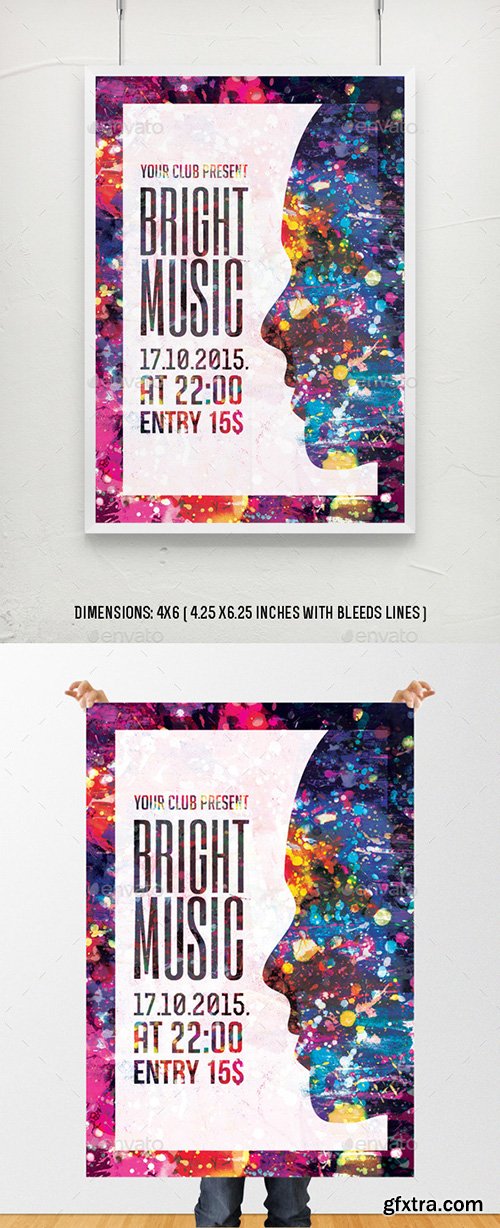 Graphicriver Bright Music Flyer Poster Template 12323816