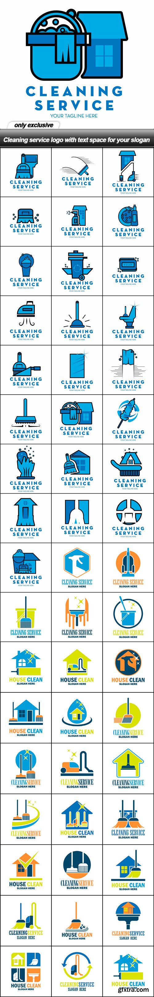 Cleaning service logo with text space for your slogan - 50 EPS