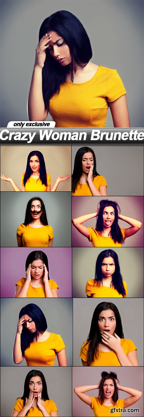 Crazy Woman Brunette - 10 UHQ JPEG