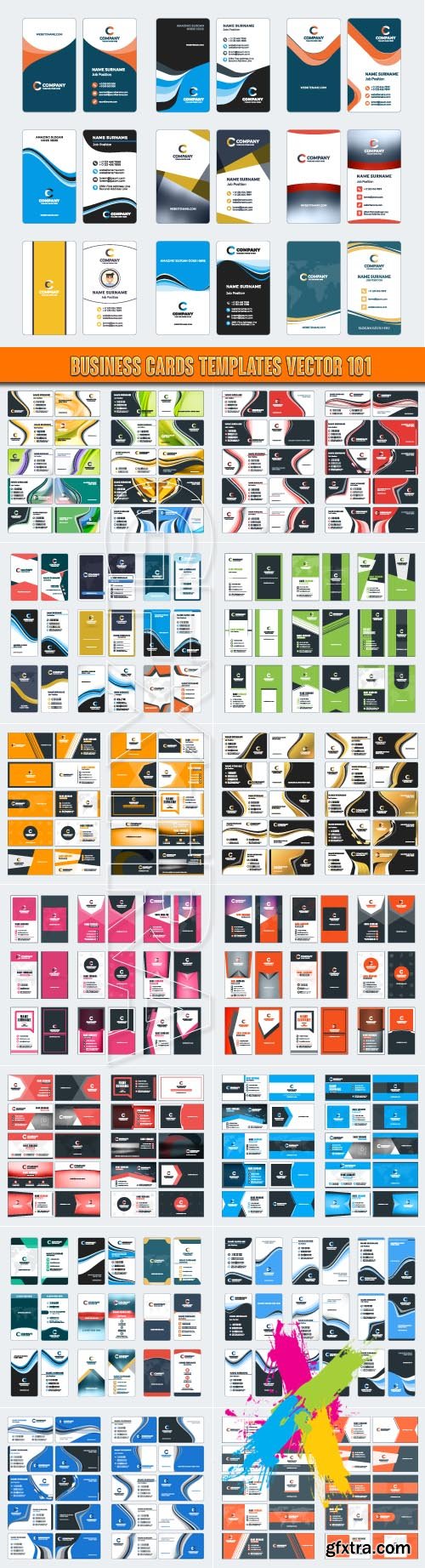 Business Cards Templates vector 101