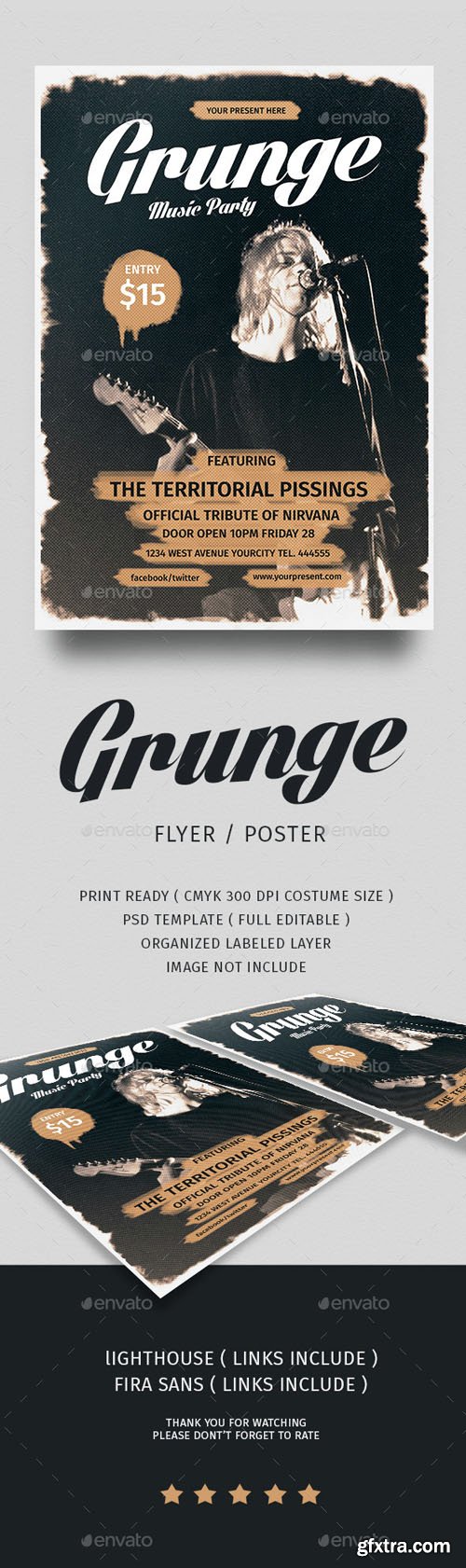 GR - Grunge Music Flyer 14890112