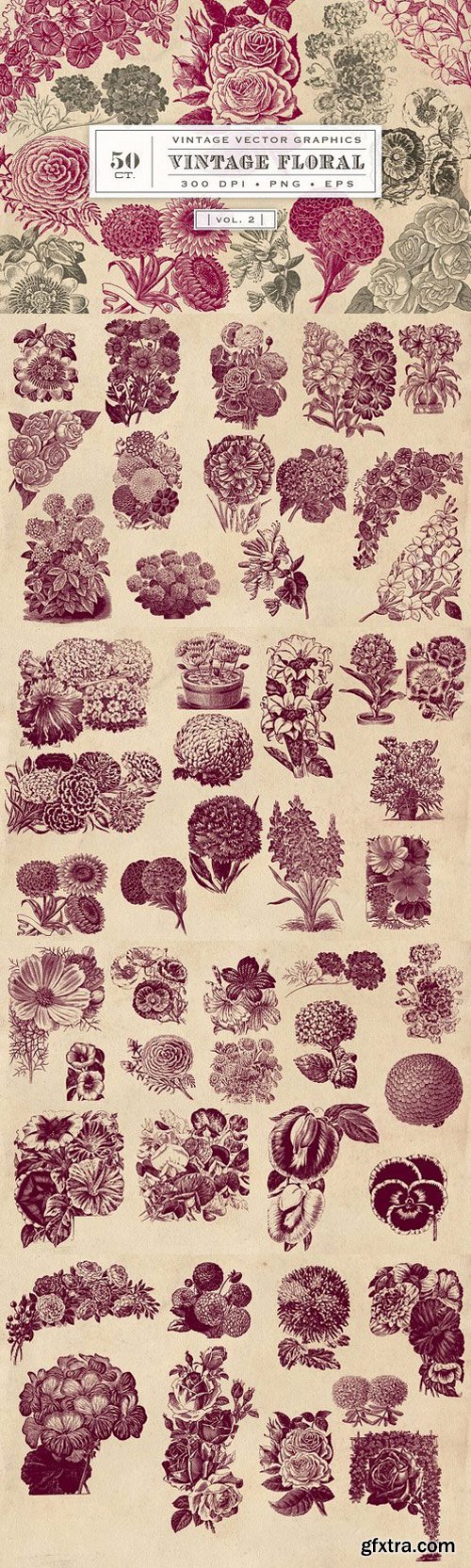 CM - Vintage Flower Vector Graphics 2 1587133