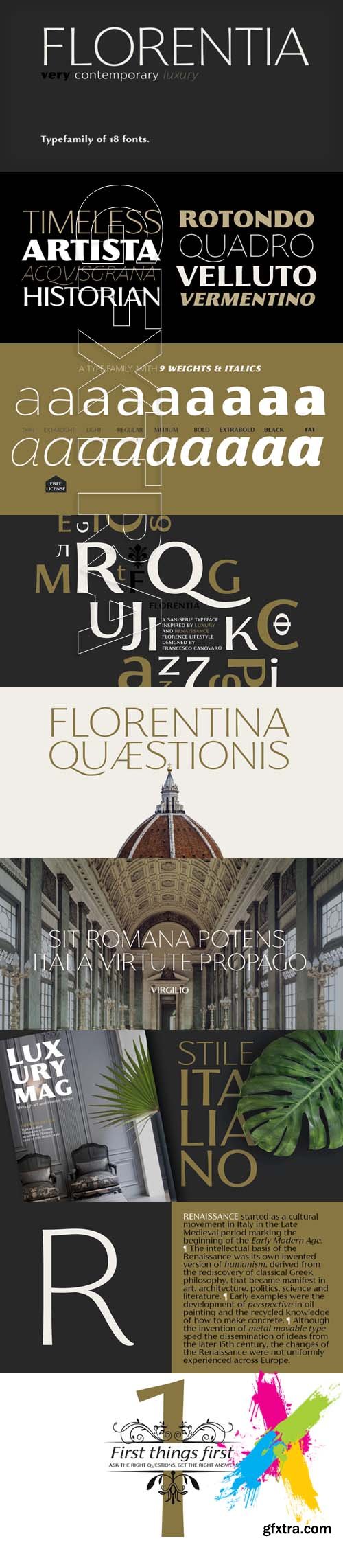 Florentia font family