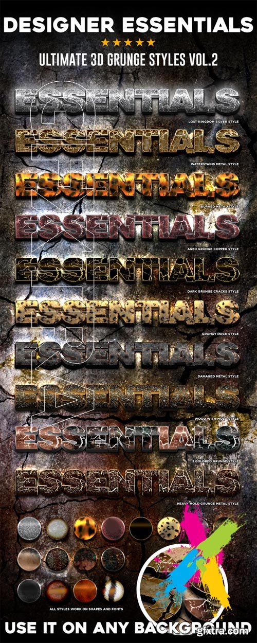 Graphicriver - Designer Essentials Ultimate 3D Grunge Styles Vol2 20239370