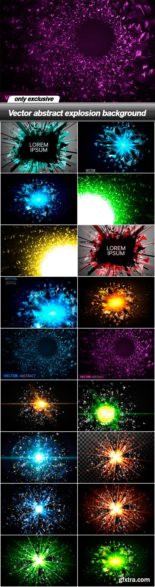 Vector abstract explosion background - 18 EPS