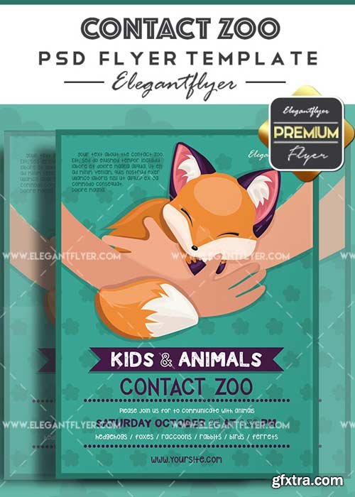 Contact Zoo V1 Flyer PSD Template + Facebook Cover
