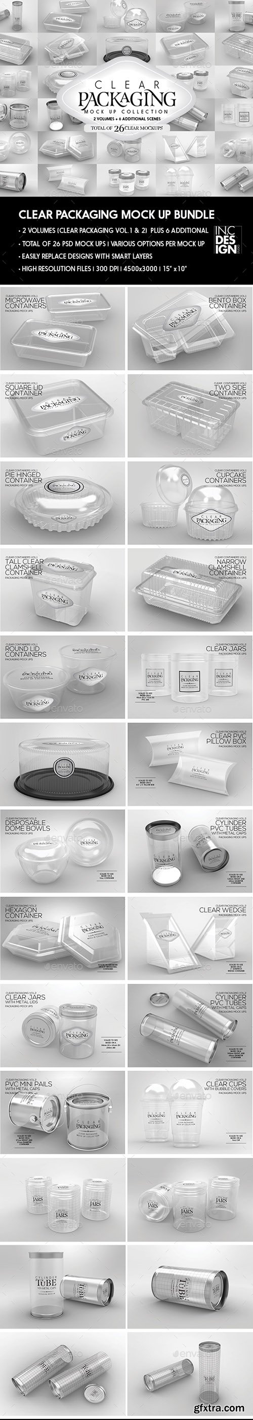 Graphicriver Clear Packaging MockUp BUNDLE 20309618