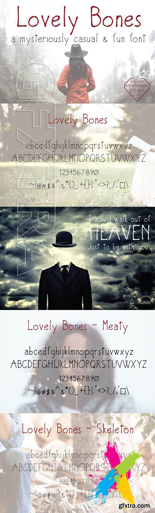 CM - Lovely Bones Multi Weight Font 1653956