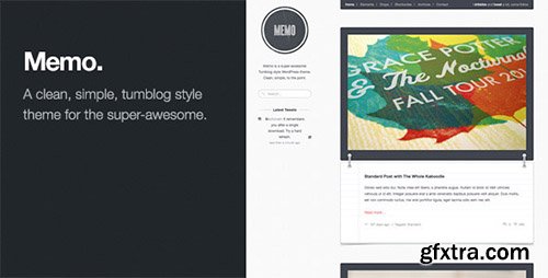 ThemeForest - Memo v1.4 - Tumblog Style WordPress Theme - 674465