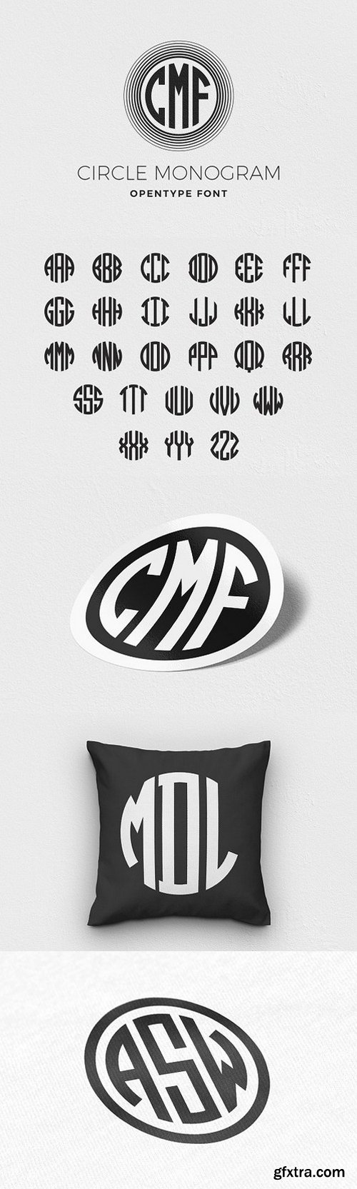CM - Circle Monogram Font 1594657