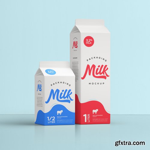 Milk Packaging Psd Mockup
