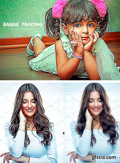 CM - Barbie Painting Photoshop Action 1660802