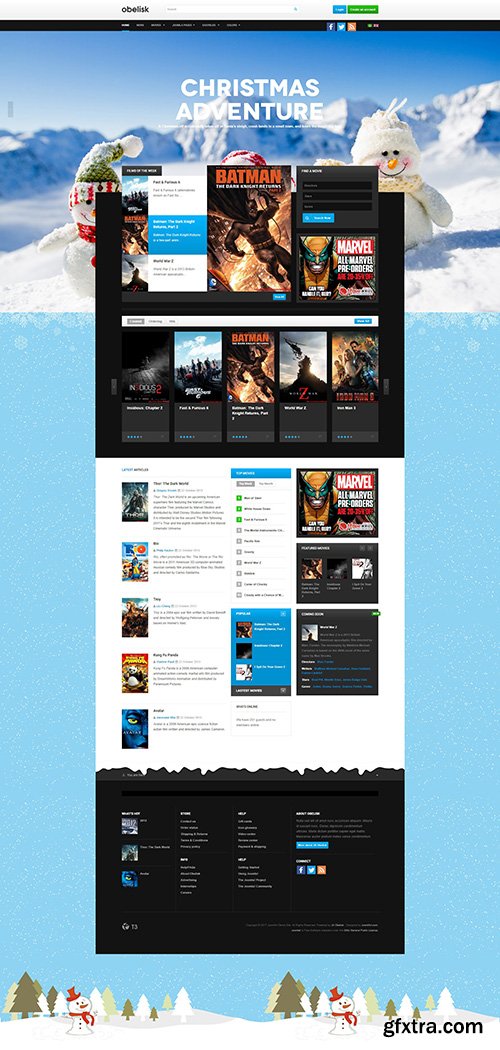 JoomlArt - JA Obelisk v1.1.2 - Responsive Joomla Template for Movie & Entertainment