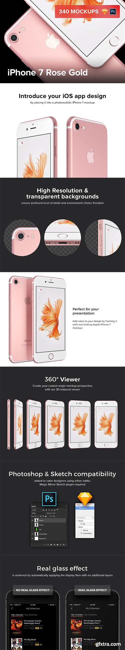 340 iPhone 7 Rose Gold mockups - CM 1247676