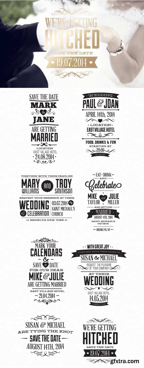 Super Premium Typography Set - Wedding typographic elements