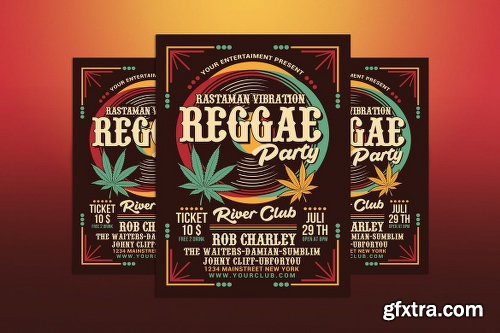 Reggae Music Party Flyer