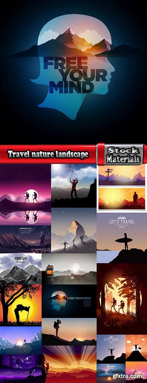 Travel nature landscape picture mountain 20 EPS