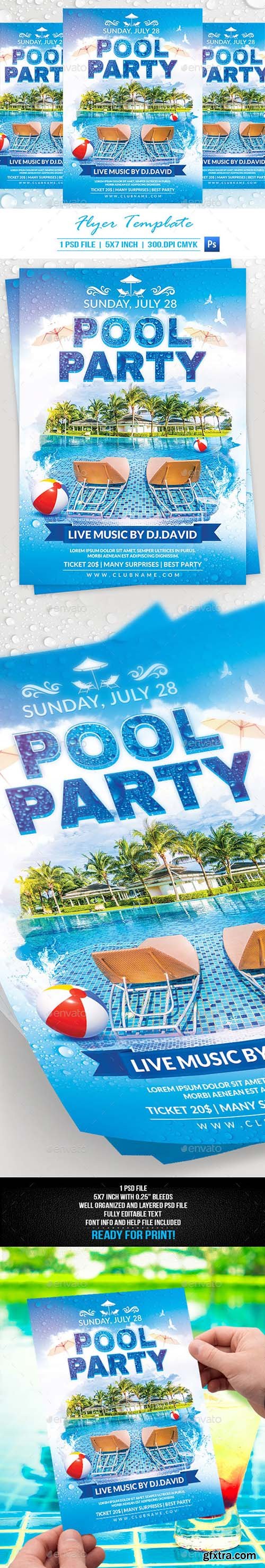Graphicriver Pool Party Flyer Template 19967044