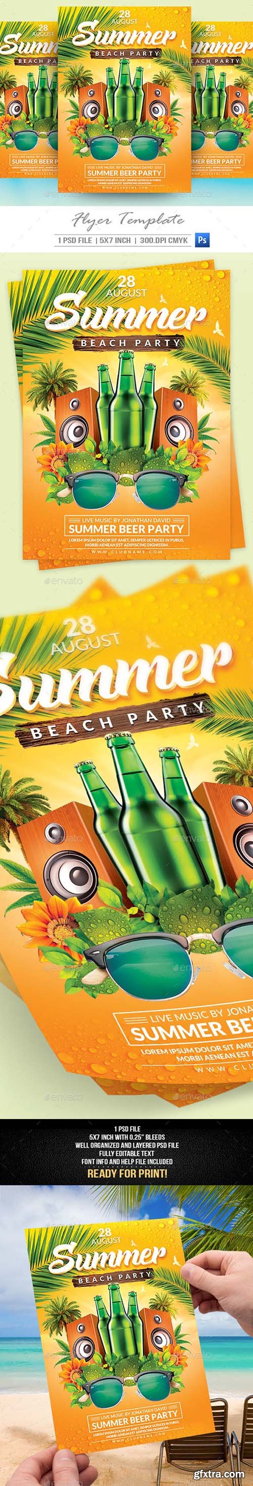 Graphicriver Summer Party Flyer Template V2 20008309