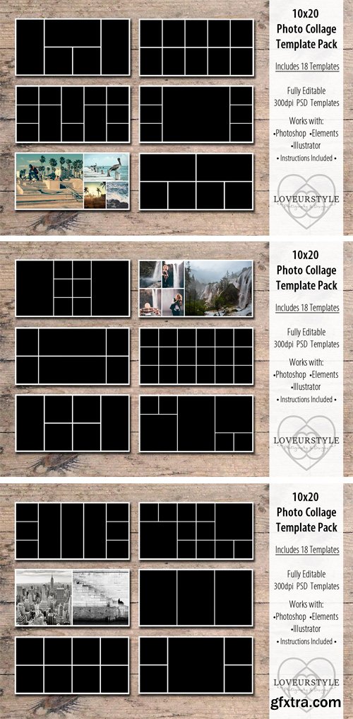 CM - 10x20 Photo Collage Template Pack 1683891