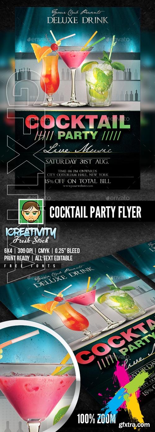 GraphicRiver - Cocktail Party Flyer 20378921
