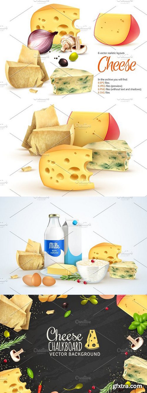 CM - Cheese Realistic Set 1656355