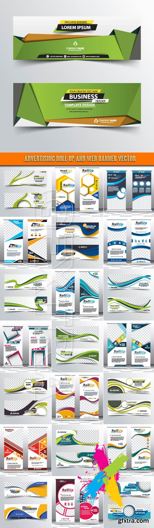 Advertising Roll up and web banner vector