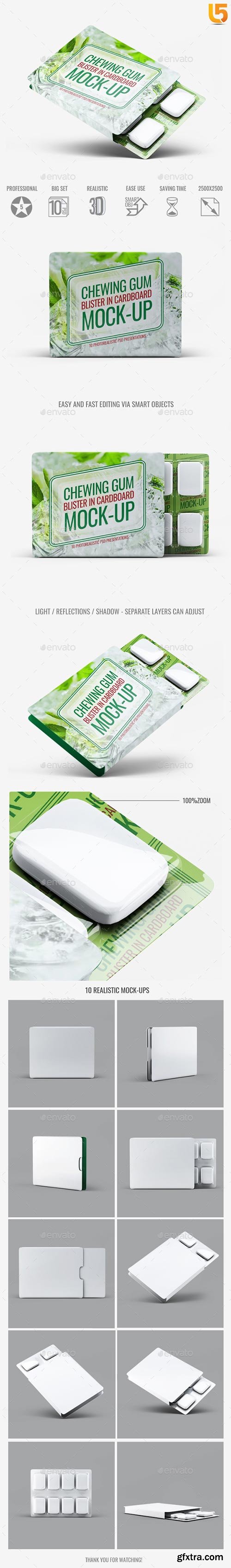 Graphicriver - Chewing Gum Blister in Cardboard Mock-Up 20413007