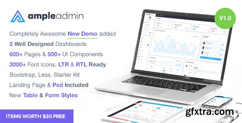 ThemeForest - Ample Admin v1.0 - Ultimate Dashboard Template - 19578653