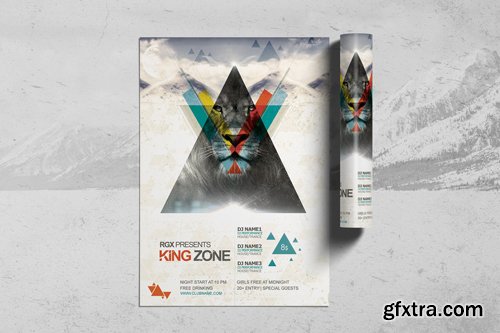 King Zone Party Flyer