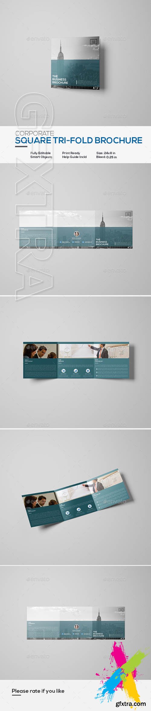 GraphicRiver - Square Corporate Tri-Fold Brochure 20404442