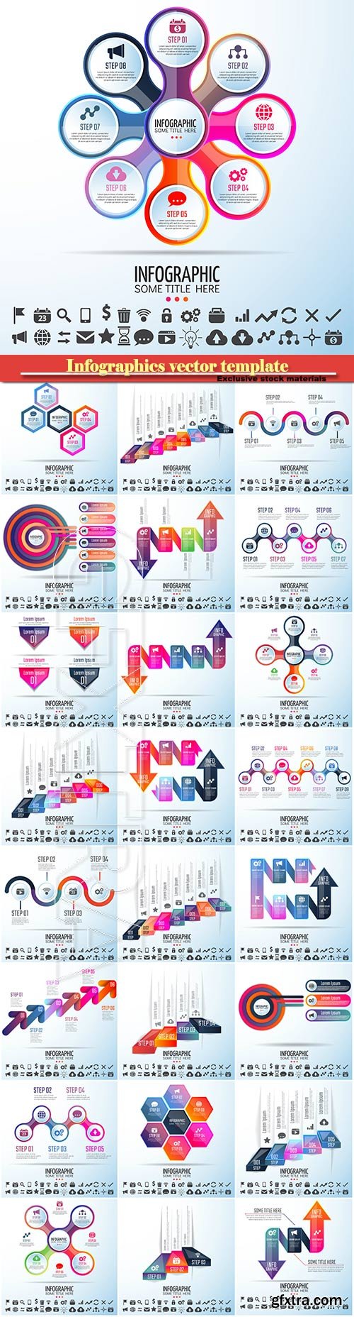 Infographics vector template for business presentations or information banner # 6