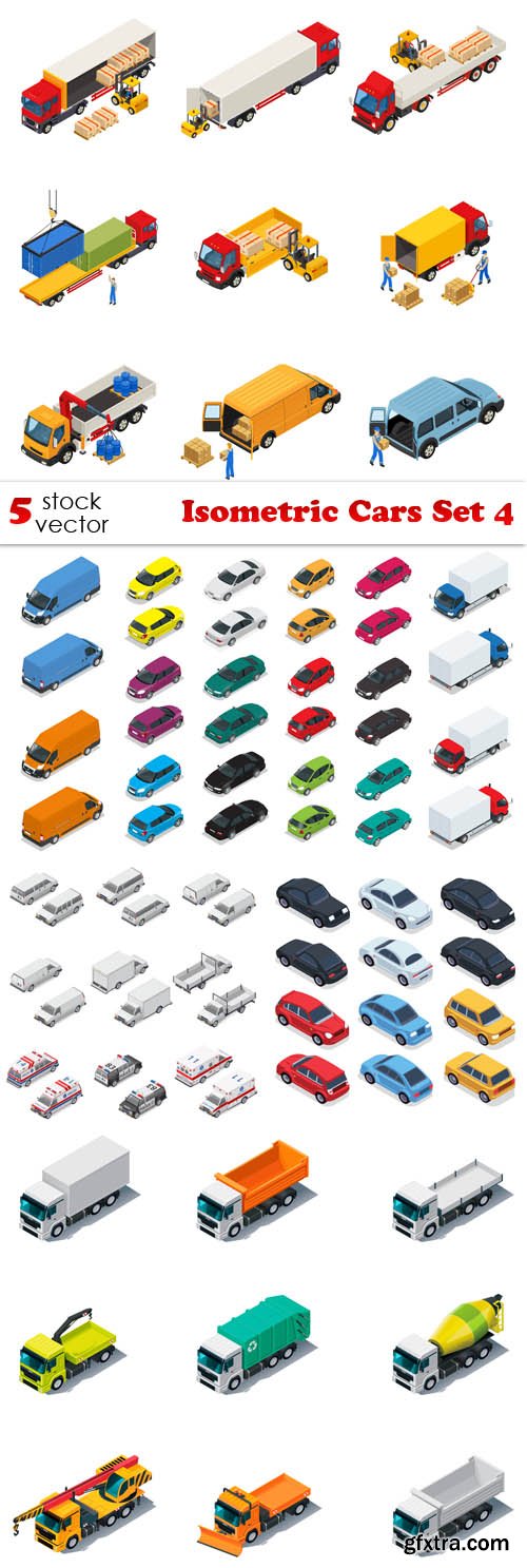 Vectors - Isometric Cars Set 4
