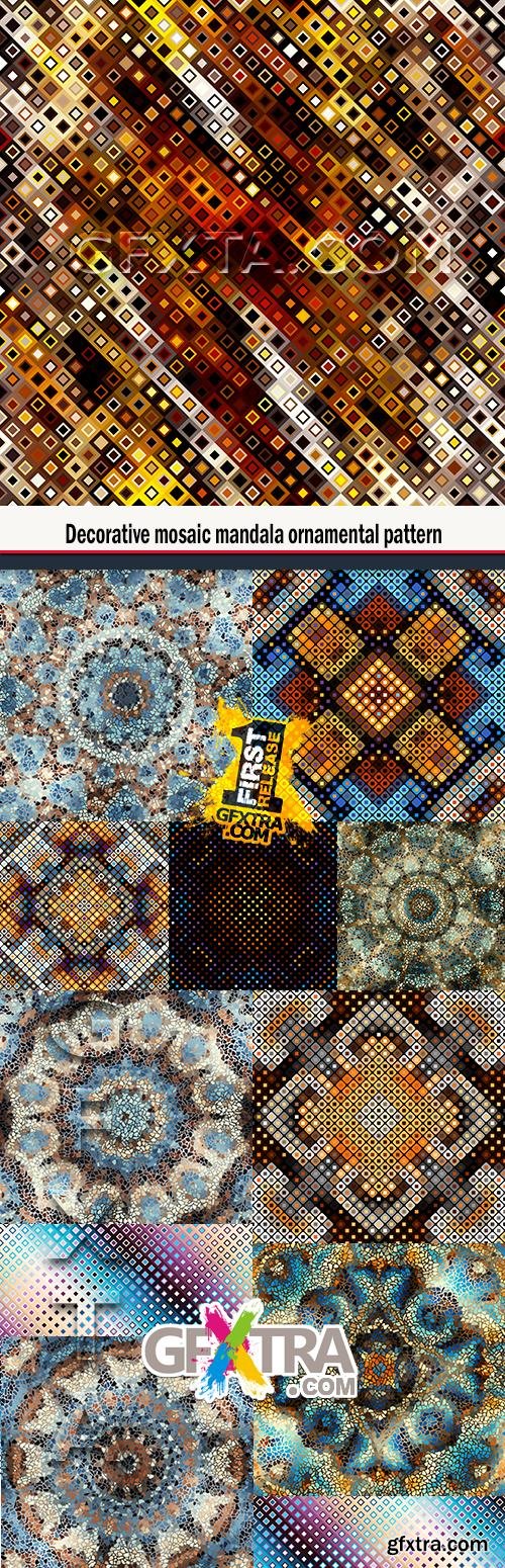 Decorative mosaic mandala ornamental pattern