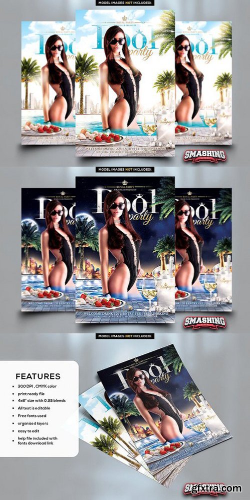 CM - Royal Pool Party Flyer Template 1674720