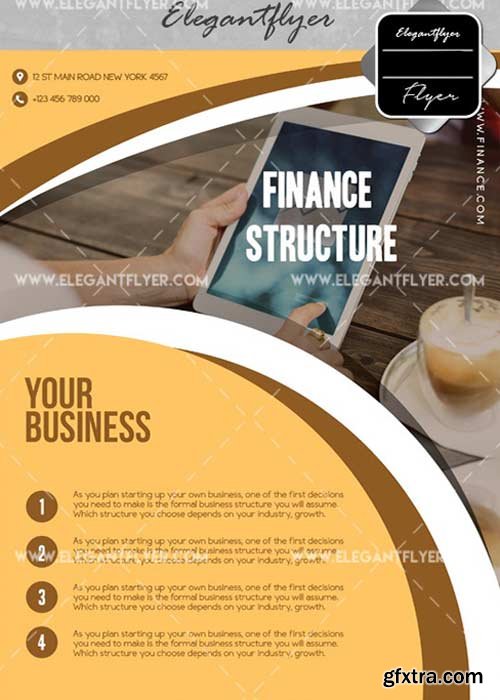 Finance Structure V1 Flyer PSD Template + Facebook Cover