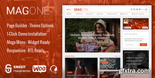 ThemeForest - MagOne v4.8.4.9 ­ Responsive Magazine & News WordPress Theme - 14342350