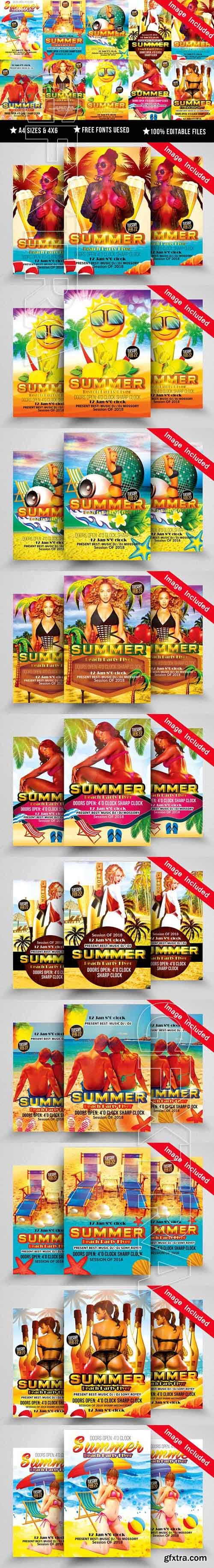 Creativemarket - 10 Summer Flyer Bundle Vol.01 1756148