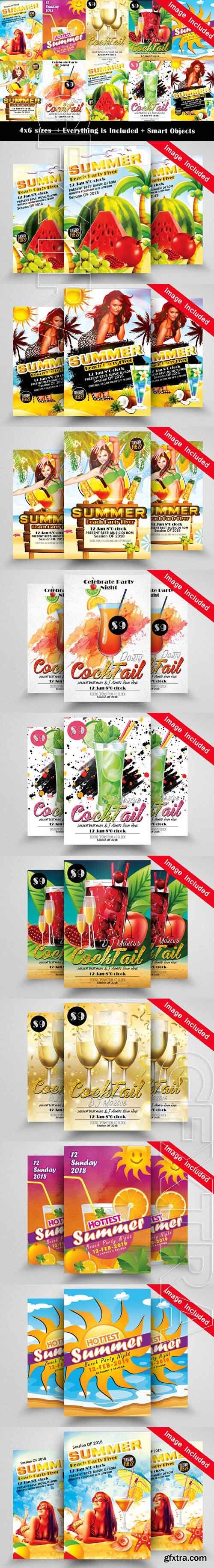 Creativemarket - 10 Summer Party Flyer Bundle Vol.03 1755834