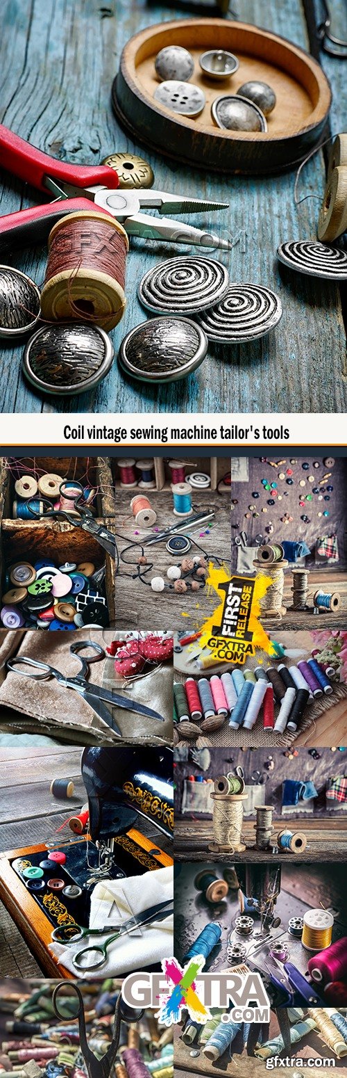 Coil vintage sewing machine tailor\'s tools