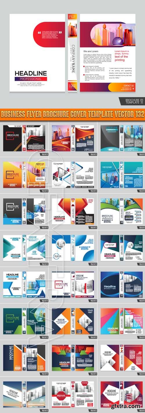 Business flyer brochure cover template vector 132