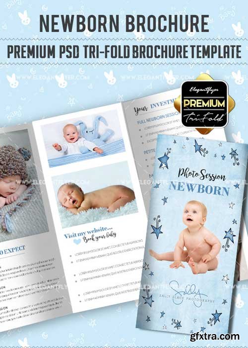 Newborn V11 Premium Tri-Fold PSD Brochure Template