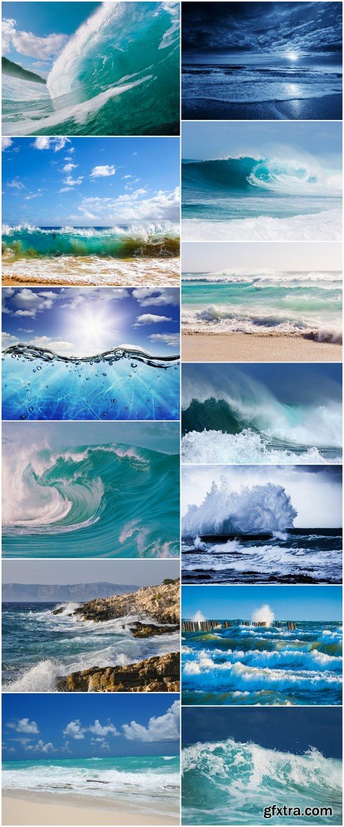 Waves of the sea Ocean 15X JPEG