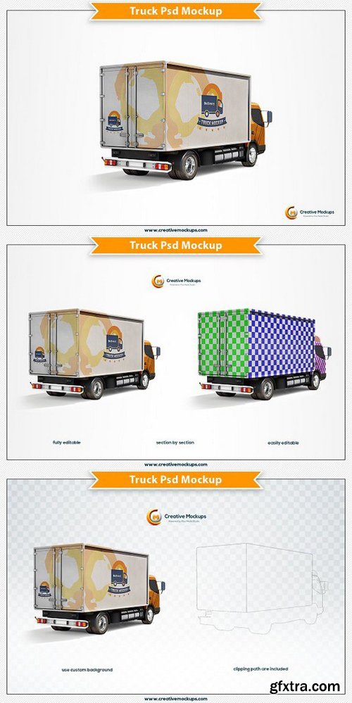 CM - Delivery Truck Psd Mockup 1690331