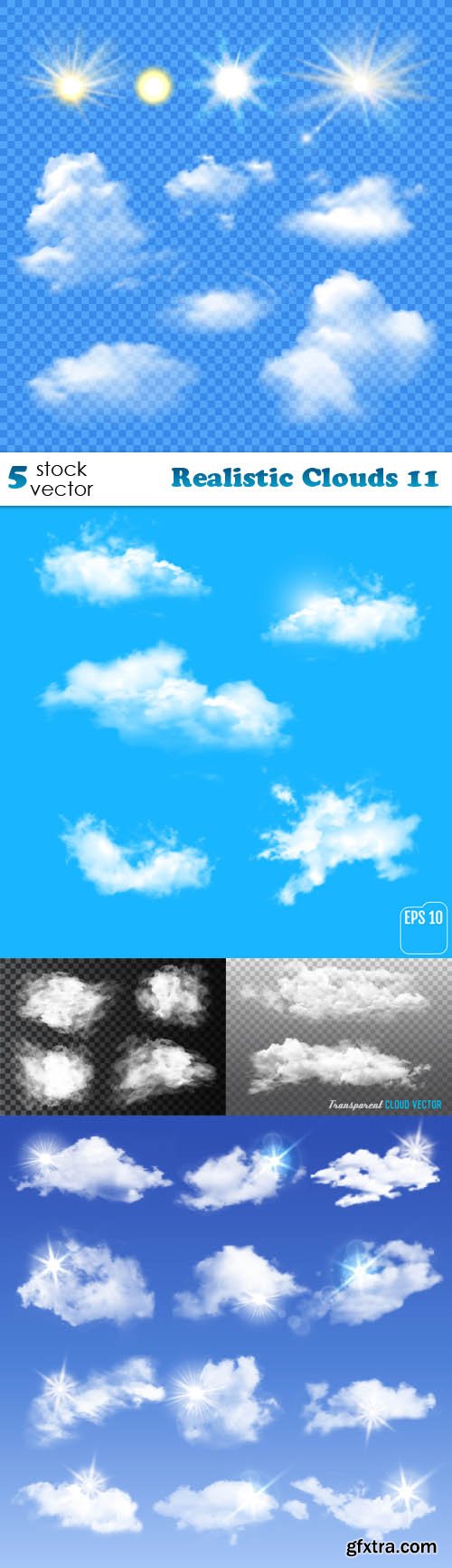 Vectors - Realistic Clouds 11