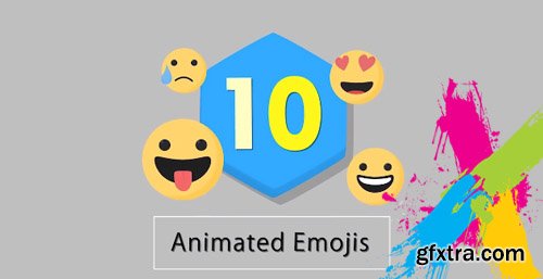 10 Flat Emoji Presets Pack V1 - After Effects