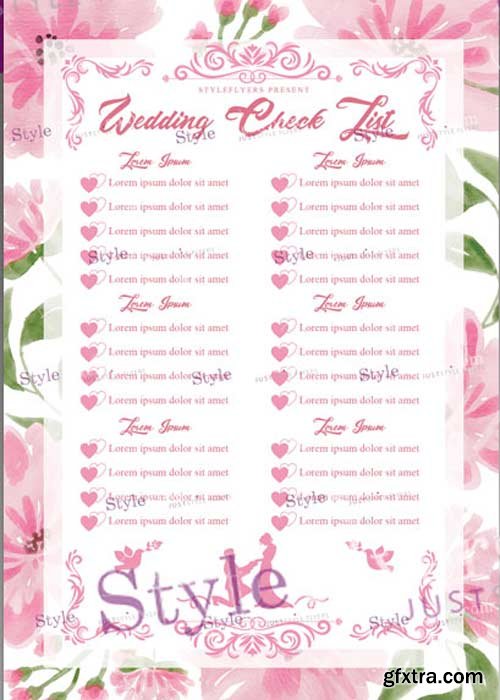 Wedding Check List V15 Flyer PSD Template