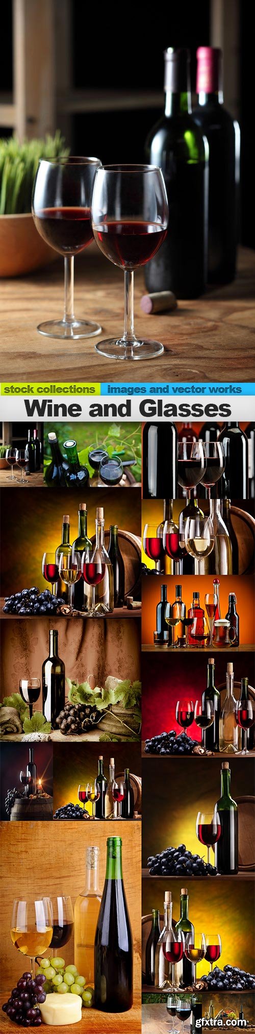 Wine and Glasses, 15 x UHQ JPEG