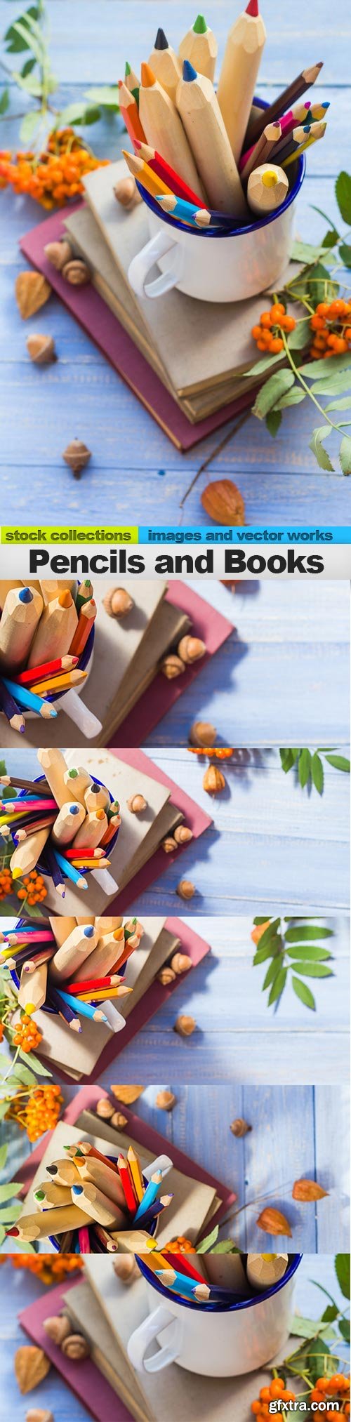 Pencils and Books, 05 x UHQ JPEG
